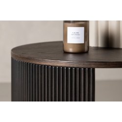 Suave - Sofabord i mocca farvet finer, diameter 60 cm.