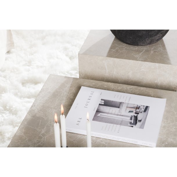 Blockit - Sofabord i marmor look, 60 x 80 cm.