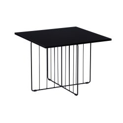 Cawey- Sofabord i sort stl og sort topplade, 60 x 60 cm.