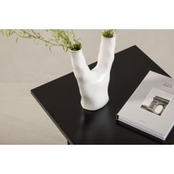 Cawey- Sofabord i sort stl og sort topplade, 60 x 60 cm.