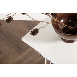 Cawey- Sofabord i hvidt stl og hvid topplade, 60 x 60 cm.