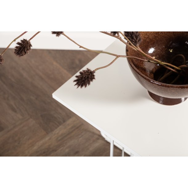 Cawey- Sofabord i hvidt stl og hvid topplade, 60 x 60 cm.
