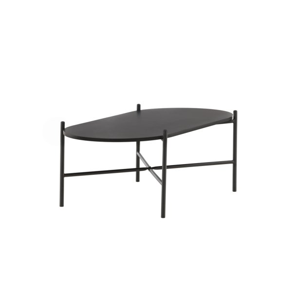 Pebber - Sofabord i sort metal og malet MDF plade