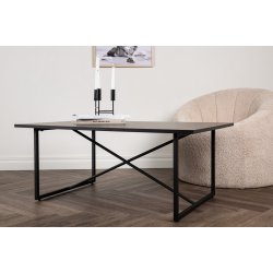 Chantal - Sofabord i sort metal og sort topplade i MDF.