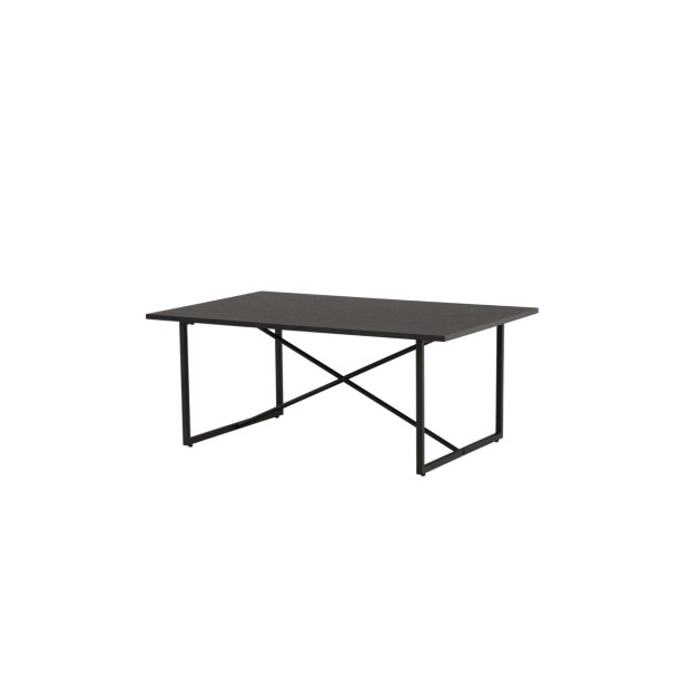 Chantal - Sofabord i sort metal og sort topplade i MDF.