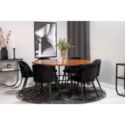 Dania - Spisebord i brun egefiner, diameter 140 cm.