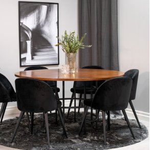 Dania - Spisebord i brun egefiner, diameter 140 cm.