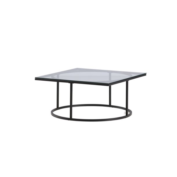 Plexus - Sofabord i glas og metal, 90 x 90 cm