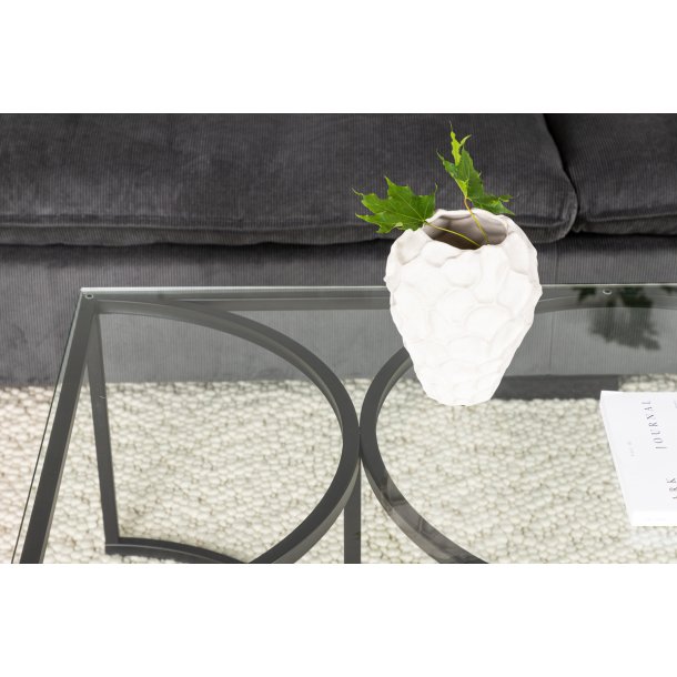 Plexus - Sofabord i glas og metal, 70 x 140 cm