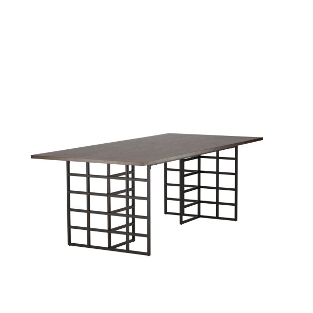 Patronn - Spisebord i mocca farvet egefiner, rektangulr 100 x 220 cm