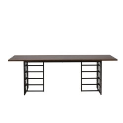 Patronn - Spisebord i mocca farvet egefiner, rektangulr 100 x 220 cm