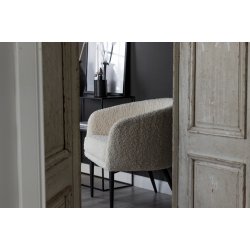 Panda - Lnestol i hvid boucle stof