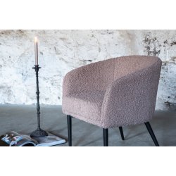 Panda - Lnestol i brun boucle stof