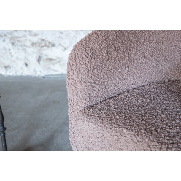 Panda - Lnestol i brun boucle stof