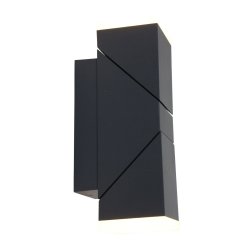 Mantova - udendrslampe i sort metal og glas