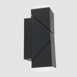 Mantova - udendrslampe i sort metal og glas