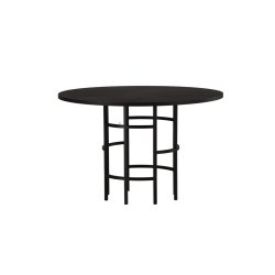 Dania - Spisebord i sort egefiner, diameter 115 cm.