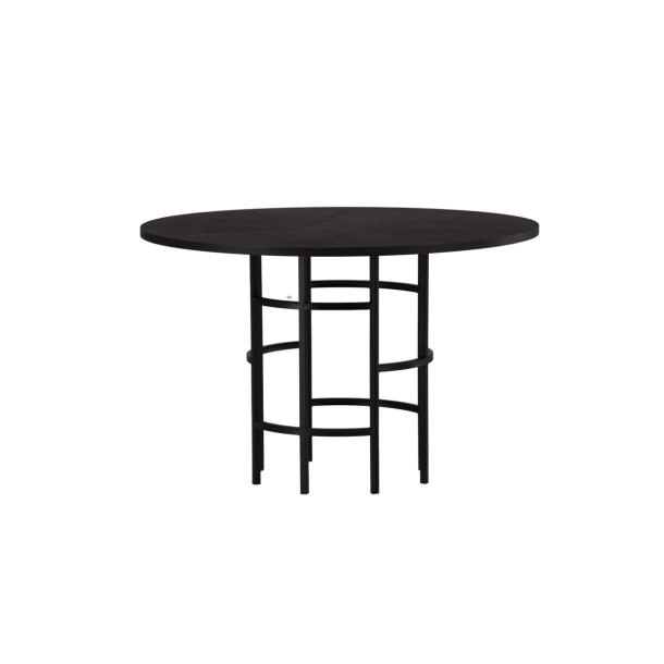 Dania - Spisebord i sort egefiner, diameter 115 cm.