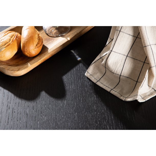 Dania - Spisebord i sort egefiner, diameter 115 cm.