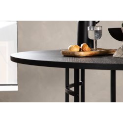 Dania - Spisebord i sort egefiner, diameter 115 cm.