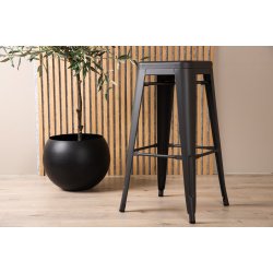 Nerro - 4 Barstole i mrgegr metal