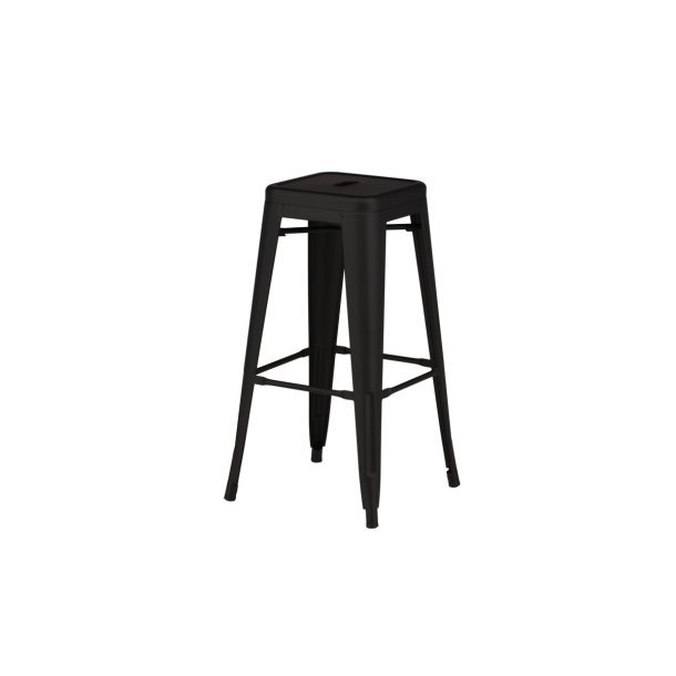 Nerro - 4 Barstole i sort metal