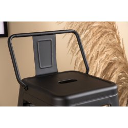 Nirro - 4 Barstole i sort metal