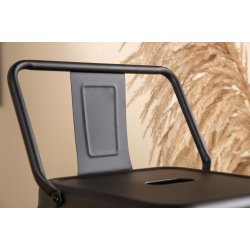 Nirro - 4 Barstole i sort metal