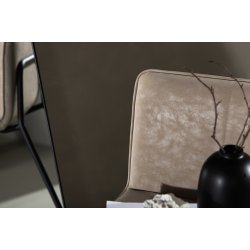 Bugg - 2 Barstole i metal og sde i beige microfiber