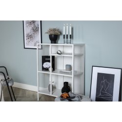 Zentra - Skab i hvidt industrielt design, 80 x 110 cm.