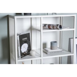 Zentra - Skab i hvidt industrielt design, 80 x 110 cm.