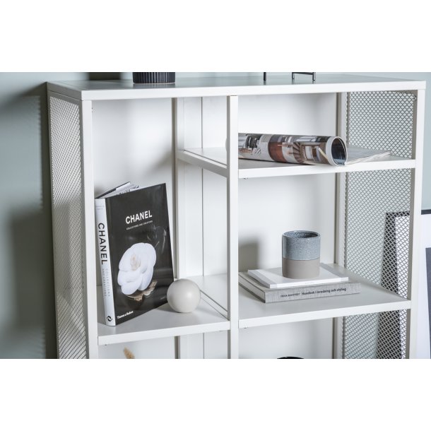 Zentra - Skab i hvidt industrielt design, 80 x 110 cm.