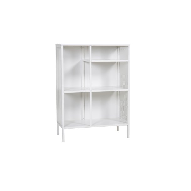Zentra - Skab i hvidt industrielt design, 80 x 110 cm.