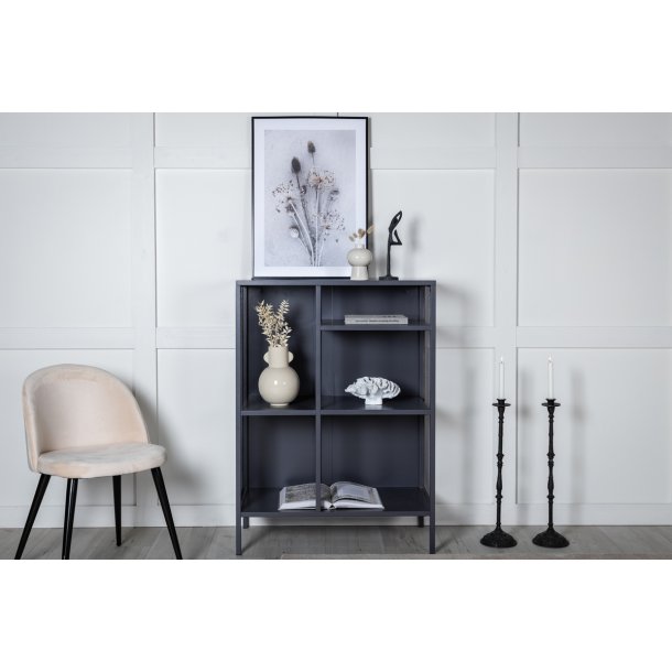 Zentra - Skab i gr industrielt design, 80 x 110 cm.