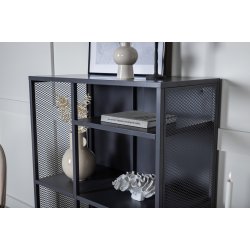 Zentra - Skab i gr industrielt design, 80 x 110 cm.