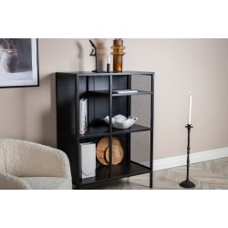 Zentra - Skab i sort industrielt design, 80 x 110 cm.