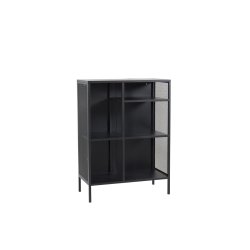 Zentra - Skab i sort industrielt design, 80 x 110 cm.