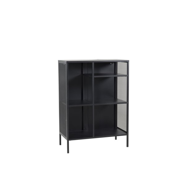 Zentra - Skab i sort industrielt design, 80 x 110 cm.