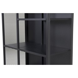 Zentra - Skab i sort industrielt design, 80 x 110 cm.