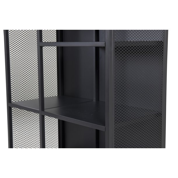 Zentra - Skab i sort industrielt design, 80 x 110 cm.