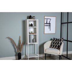 Zentra - Vitrineskab i hvidt metal, 40,5 x 150 cm.