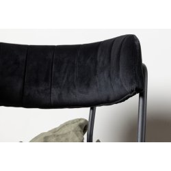 Kong - 2 Barstole i sort fljl og metal