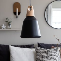 Owen - Pendel i sort metal