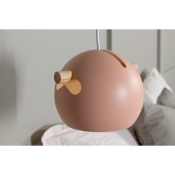 Ustinov - Pendel i rosafarvet metal, diameter 23 cm