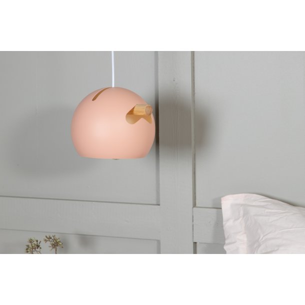 Ustinov - Pendel i rosafarvet metal, diameter 23 cm