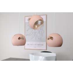 Ustinov - Loftlampe i rosa metal, tre kupler