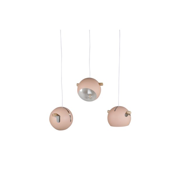 Ustinov - Loftlampe i rosa metal, tre kupler