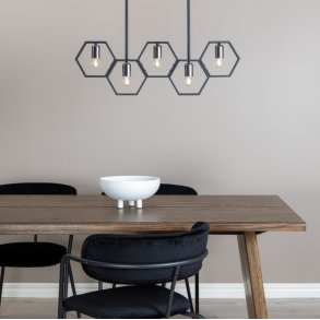 Collins - Loftlampe i metal med sekskantede former