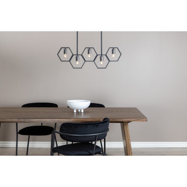 Collins - Loftlampe i metal med sekskantede former