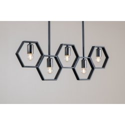 Collins - Loftlampe i metal med sekskantede former